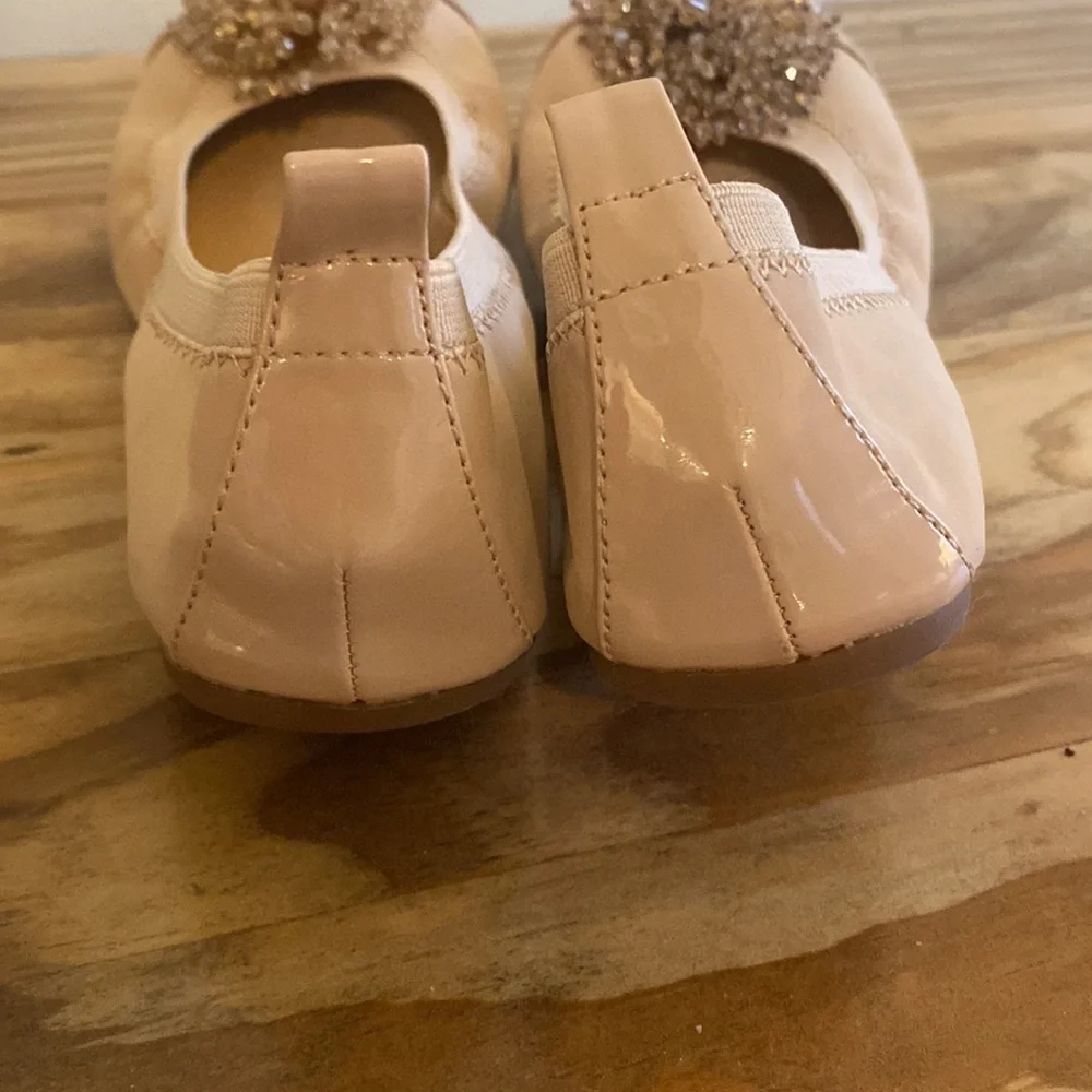Gb Girls Gold Ornament Posy Ballet Flats 3